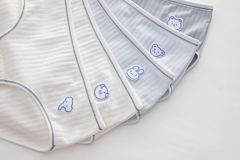 Product Introduction of 5-Pack 100% Cotton Mid-Waist Underwear for Women, Pure Cotton Antibacterial Student Japanese Style Cute Girls' Crotch Triangle Briefs 22