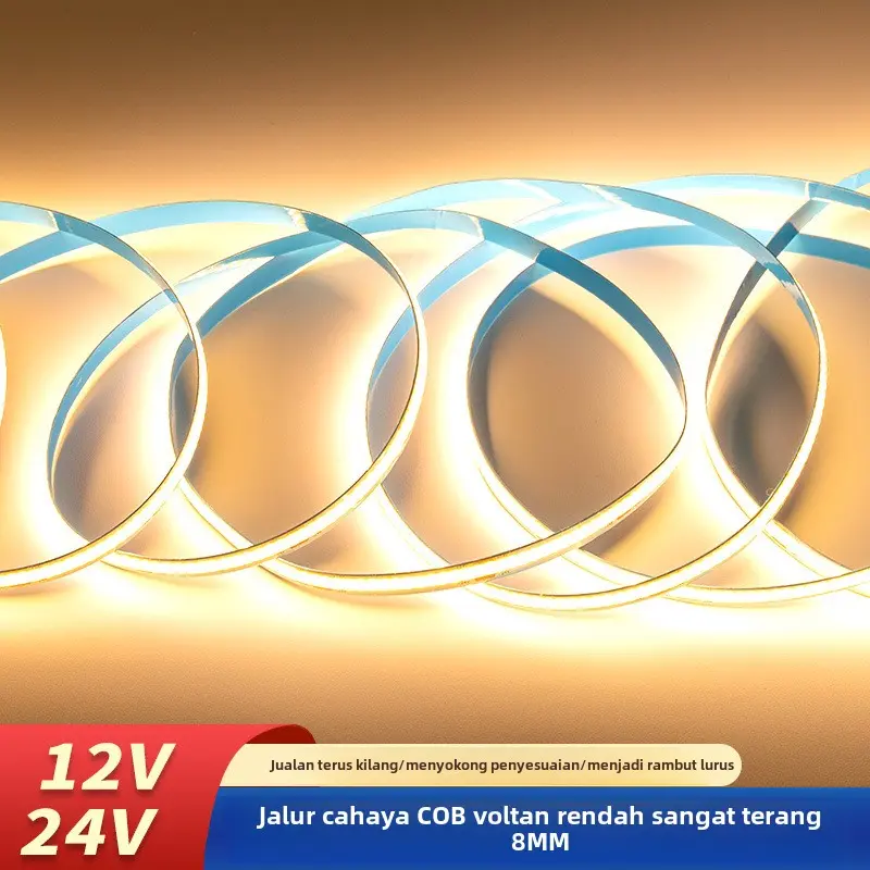 480 LEDs 8MM COB Light Strip for 12V 24V