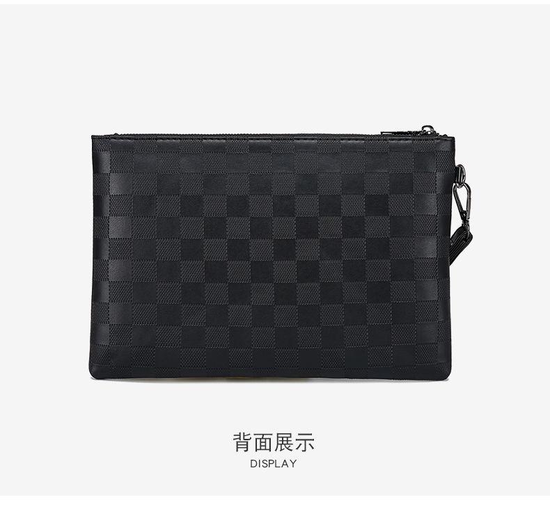 Product Introduction of New Men's Clutch Bag High-end Business Gift Handbag Large Capacity Phone Bag Fashion Clip Bag Soft Leather Envelope Bag 8