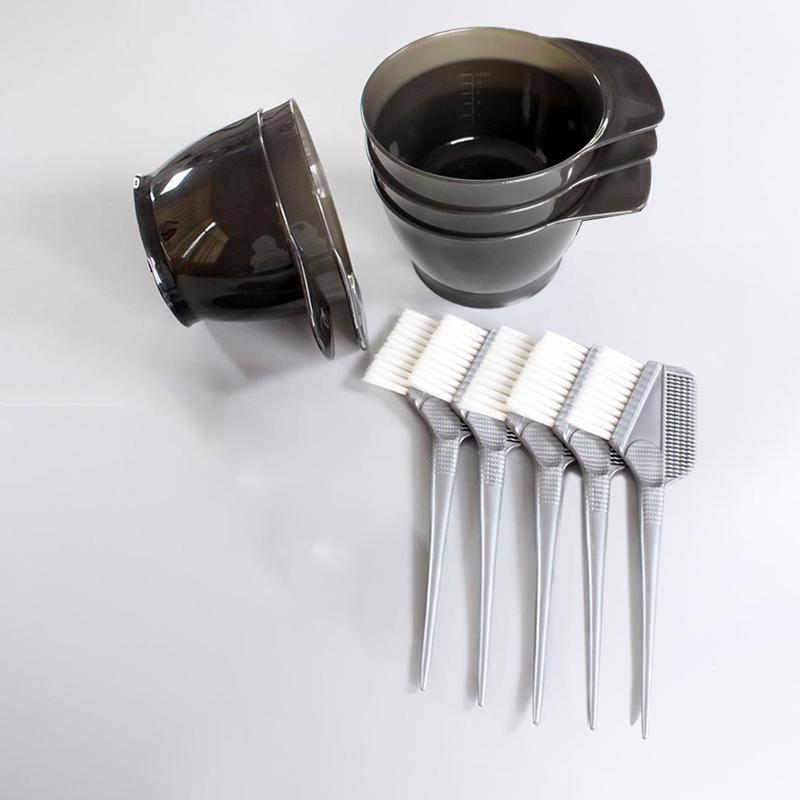 Combo lược chổi nhuộm tóc và bát đựng thuốc nhuộm uốn ép