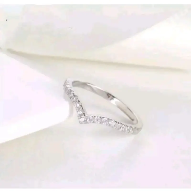 Cincin Fuji titanium silver anti karat perhiasan wanita masa kini terlaris