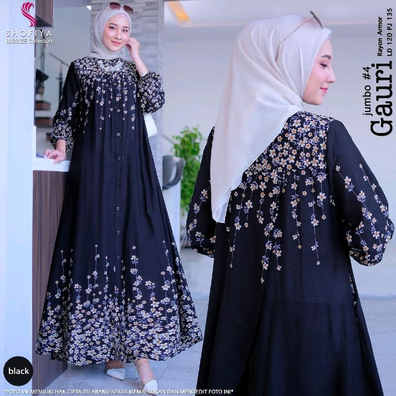 gauri series gamis maxy dress wanita super jumbo xxxl terbaru desember 0