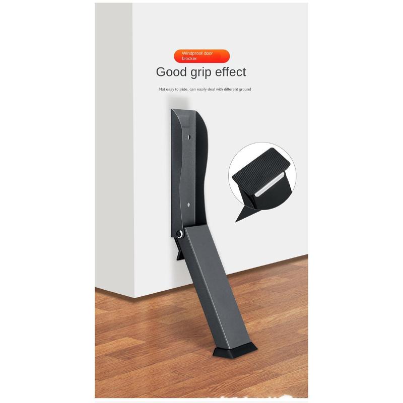 Product Introduction of New Stainless Steel Folding Door Stop Self Adhesive No Drilling Door Wedge Anti-collision Sound Dampening Door Holder Door 22