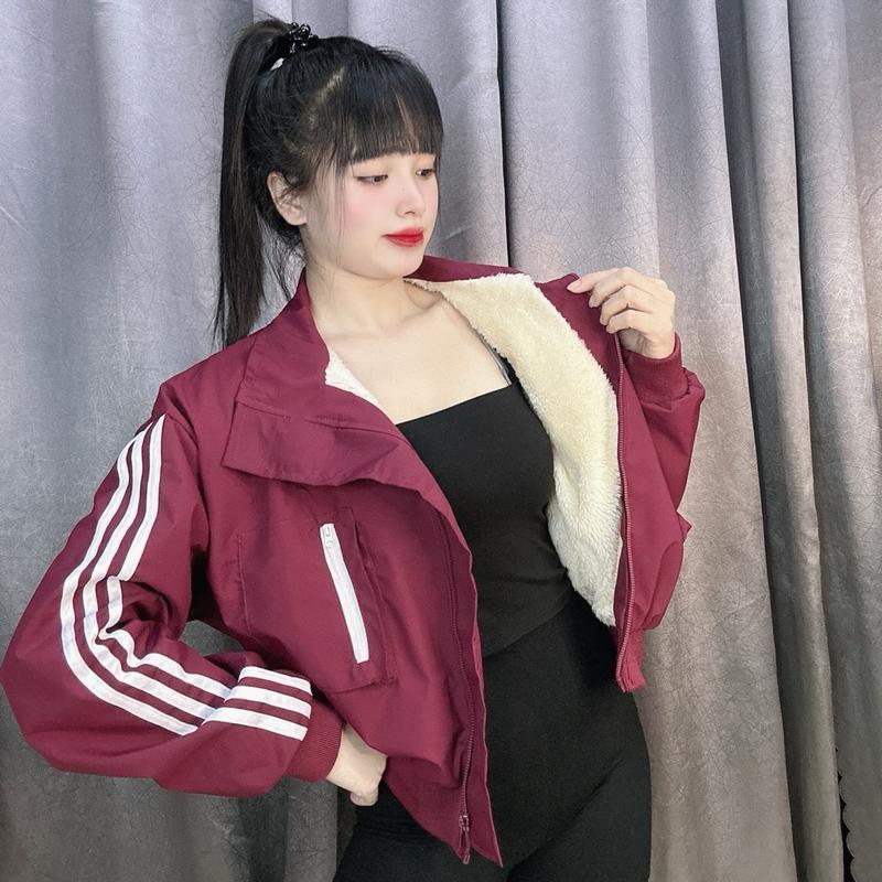 Mở Bán giá Rẻ nḣất Áo Khoác Gió Nữ Lót Lông siêu ấm có mũ Chống Nước 4 Màu Dáng Ngắn Lửng Đẹp Hàng Loại 1 áo khoác gió nữ