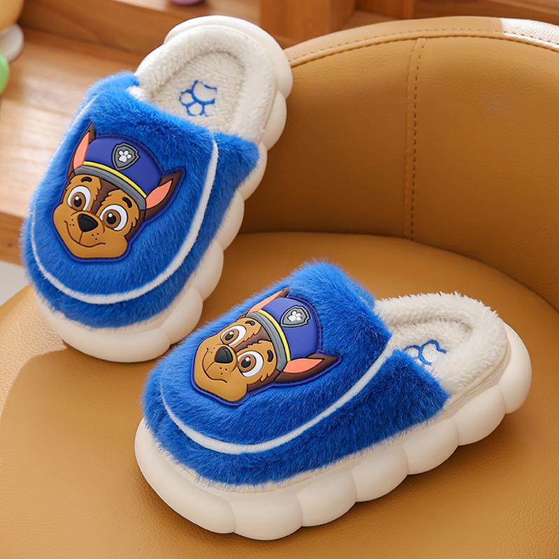 (TA71) Dép Bông Họa Tiết Hoạt Hình Paw Patrol Độc Đáo Cho Bé, Dép Lông Đi Trong Nhà Trẻ Em
