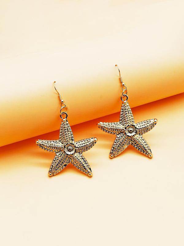Starfish Design Stud Earrings, Fashionable Jewelry for Women, Daily Clothing Decor, Trendy All-match & Exquisite Jewelry for Birthday Gift 6