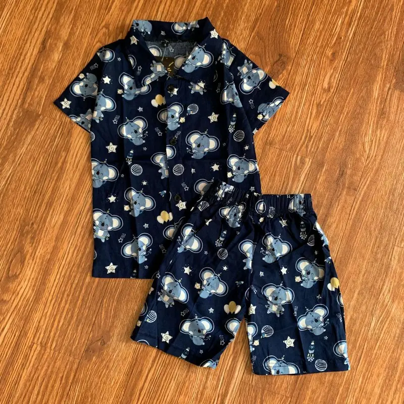 SETELAN ANAK RAYON UMUR 1-10TAHUN Hitam Laki-Laki Perempuan 3