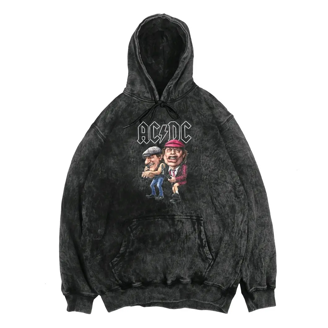 Hoodie sandwash acdc karikatur Sweater Sablon sweater hoodie cowok one jaket korea