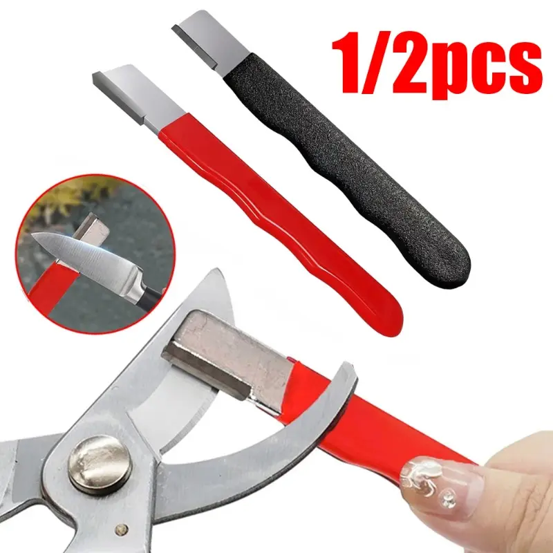 1/2pcs Mini Portable Knife Sharpener Scissors Axes Pruners Hatchets Multifunction Garden Shear Scissors Sharpener