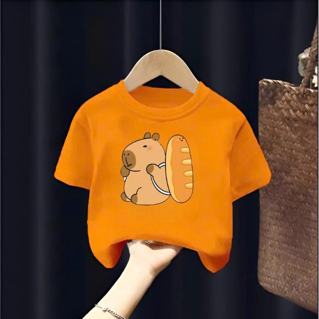 Áo bé capybara bánh mì Thủy Tiên, vải cotton, size 11-32 kg, thun chính phẩm 4