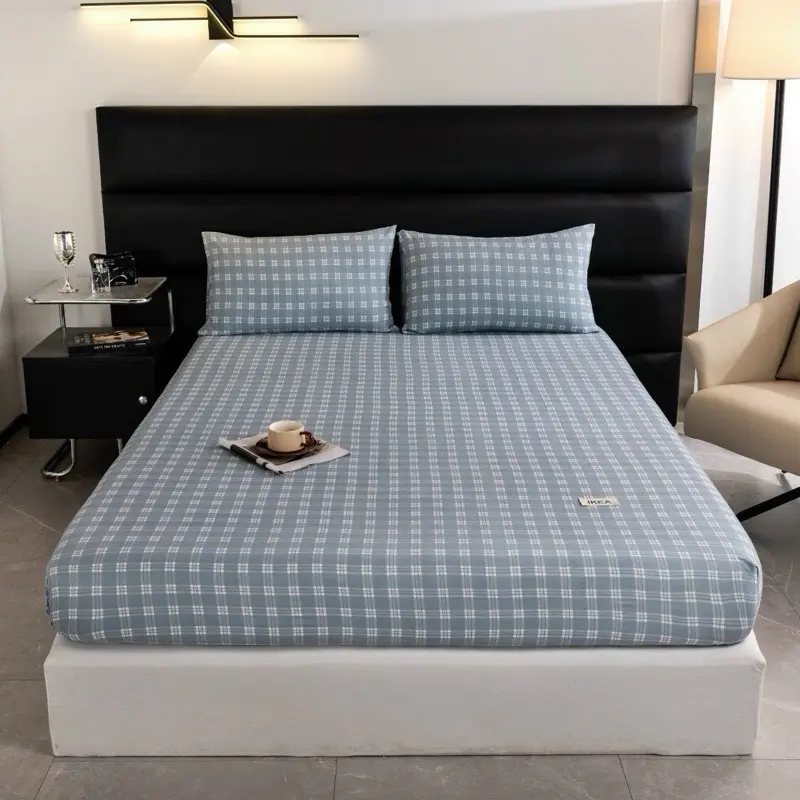 Bộ ga giường và vỏ gối đũi sơ đậu nành cao cấp 3 món 1