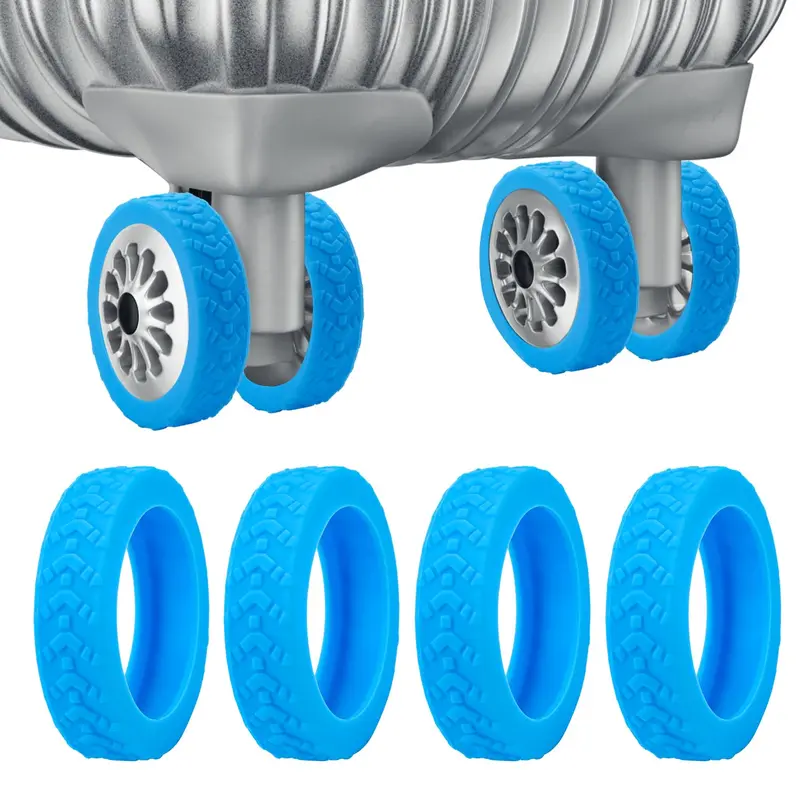 Silicone Luggage Wheel Cover (8 Counts), Travel Wheel Protector, Anti-noise Wheel Covers for Luggage, Rotating Chair, Stool, Wheel Cover for Outdoor Travel, Christmas Gift 5