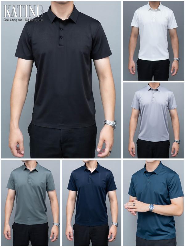 Áo Polo thun nam có cổ trơn bassic cộc tay cao cấp KATINO vải Coolmax siêu mát mẻ, co giãn 4 chiều Menswear Top Menswear Shirt