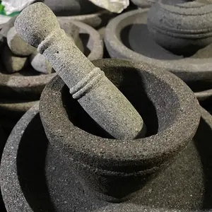 Lumpang Batu Asli uk 12cm