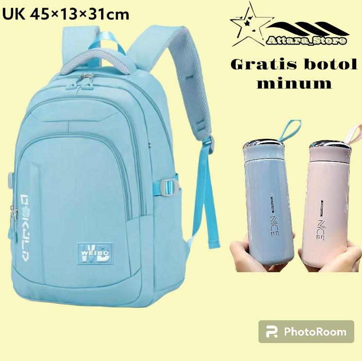 Gratis botol minum Tas Ransel Sd Smp SmA viral weibo  cat kucing Karakter Kartun Tas Punggung 2