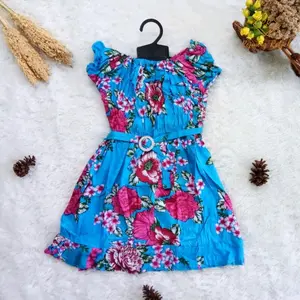 25RB DAPAT 3 PCS SMOK SANTUNG RAYON dress batik anak cantik grosir murah meriah