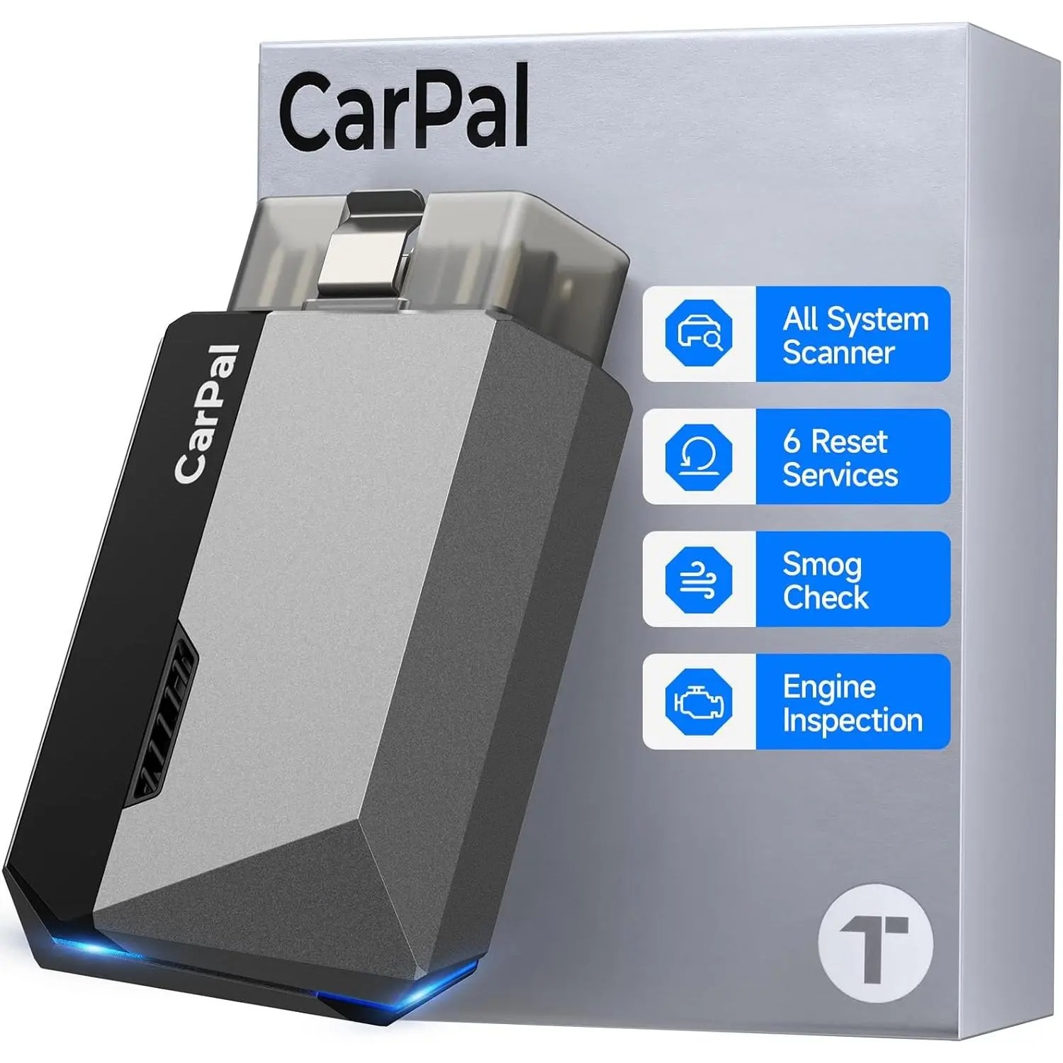 NEW CarPal-A OBD2 Code Reader Bluetooth, All System OBD2 Scanner for iOS & Android, Vehicle Health Check, 6 Maintenance Services, Smog Check, Repair Guide, 1 Year Free Update