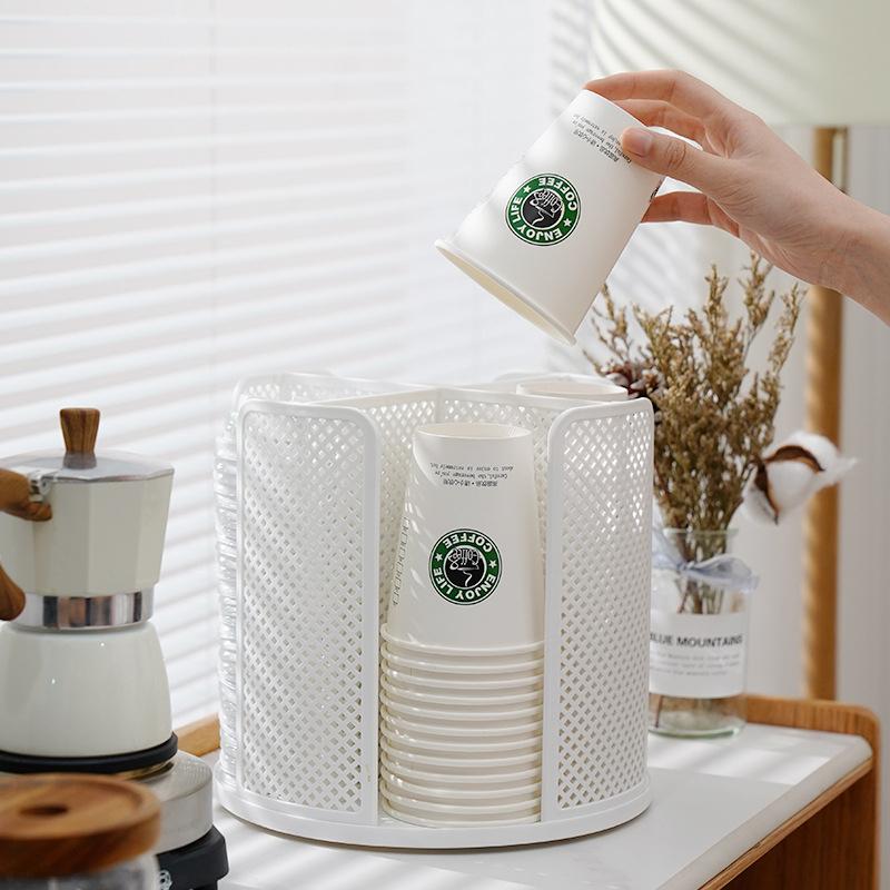 Product Introduction of Kệ đựng cốc, ly nhựa, đựng trà sữa xoay 360 độ cao cấp, giá đỡ mỹ phẩm kiêm hộp đựng cốc cà phê 9