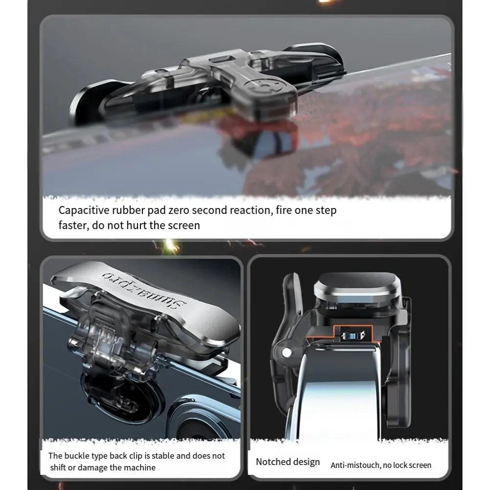 Pencetus Permainan Mudah Alih, X8, Pencetus 6 Jari, Sensitif Tembakan, Pencetus Permainan Telefon Game Pc Console Gaming