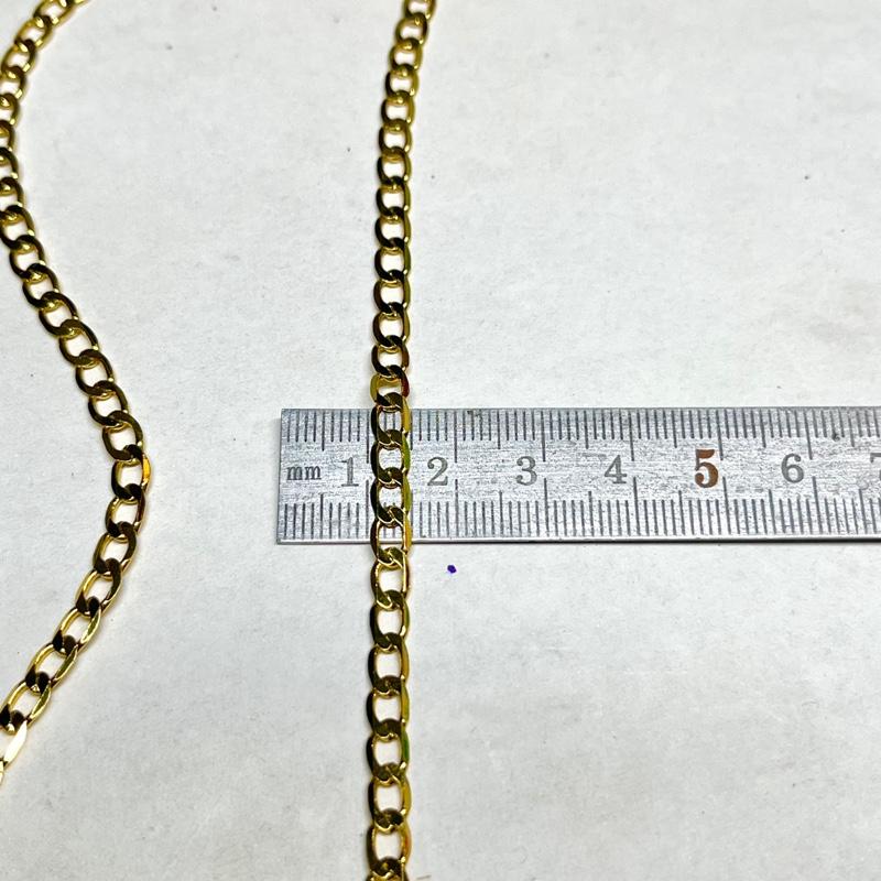 Product Introduction of Dây chuyền saphia xi mạ 18k vàng chanh. Kiểu khoen lật thưa. bản 6li và bản 5li [Đồng Thau xi mạ vàng] 16