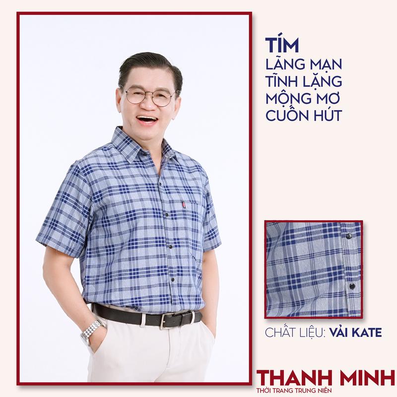 Product Introduction of Áo Sơ Mi trung niên Ngắn tay cao cấp Tomen chất liệu kate lụa dệt caro sọc ngang đơn giản phù hợp, màu nhã nhặn sang trọng và thanh lịch Menswear Có Cổ 7