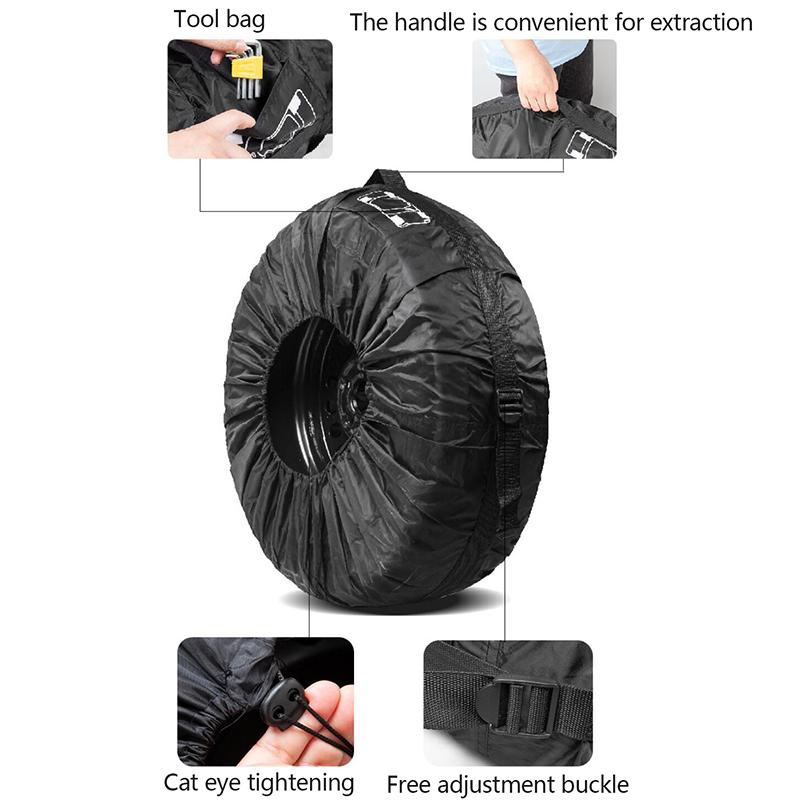 Product Introduction of Tire Cover Case Car Spare Tire Cover Storage Bags for Cars Wheel Accessories Portable Wheel Bags 19