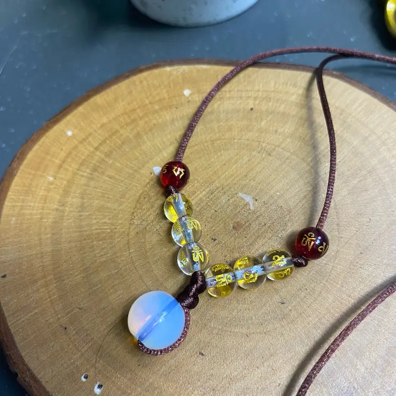 Kalung SHIO KERBAU Moonstones Handmade Energi Kesabaran 2