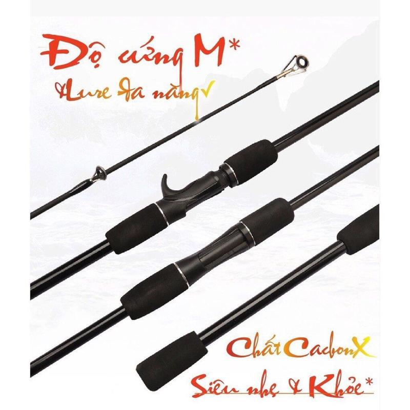 Combo cần câu lure 2 khúc máy ngang kèm dù và phụ kiện-Combo bộ cần lure máy ngang Sói Đen đủ size giá rẻ 1