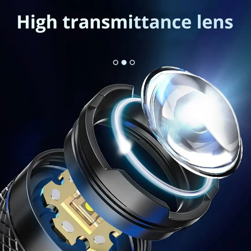 SENTER LED LASER / SENTER SWAT POLICE RECHARGEABLE / SENTER CAS USB Lampu Merah Plastik Putih Biru 5