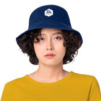 Gambar JENAY Bucket Hat Denim With Self Fabric Embro Logo Hitam - CREAM dari JENAYCLOTHING Kab. Bandung 2 Tokopedia