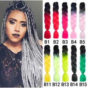 Rambut Sambung Kepang Extension Rambut Sintetis Model Kepang Jumbo Panjang 24Inch 100g READY STOCK Braid