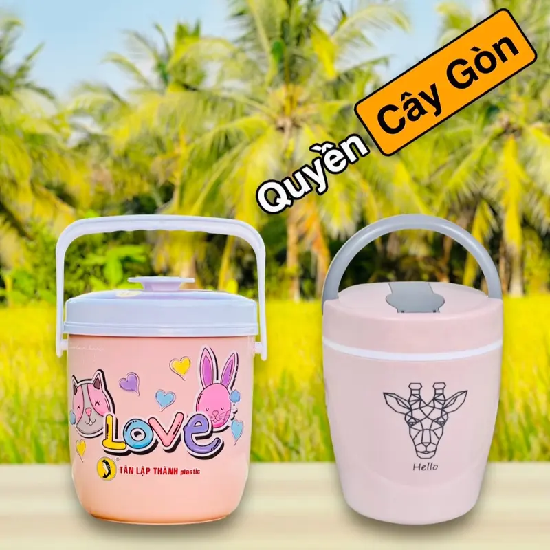 Combo Ca Men Dỡ Cơm 1.5 Lít + Bình Đá Có 4 Màu Sắc Để Lựa Chọn - Giữ Nhiệt Tốt 3