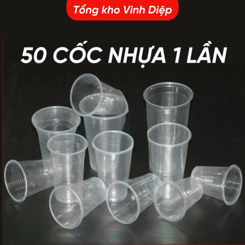 Cốc nhựa dùng 1 lần size 125ml, 220ml , 280ml, 300ml, 400ml, 500ml ( có nắp, ko nắp ) 0