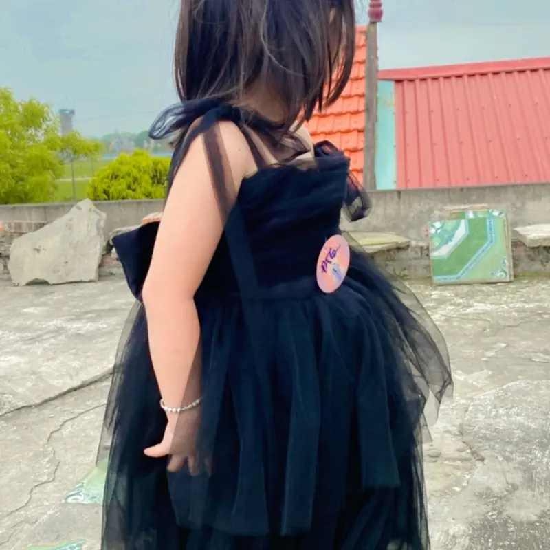 Váy công chúa hai dây đen cao cấp 3