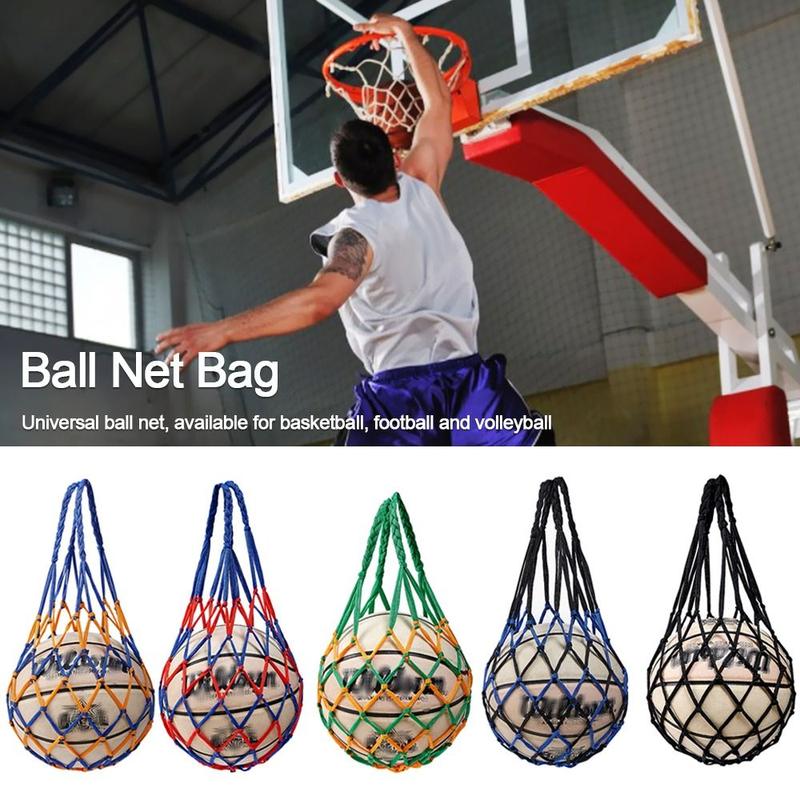 Product Introduction of Chihiro Sports Portable Equipment Nylon Nylon Net Bag Weaving Multiple Colors Basketball Carry Bag Ball Net Pouch Volleyball Ball 16