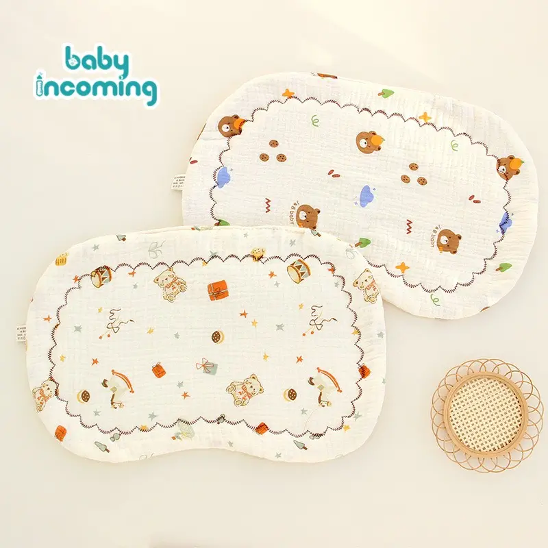 Gối Xô Muslin Trần Bông Quảng Châu Cho Bé Từ Sơ Sinh 3