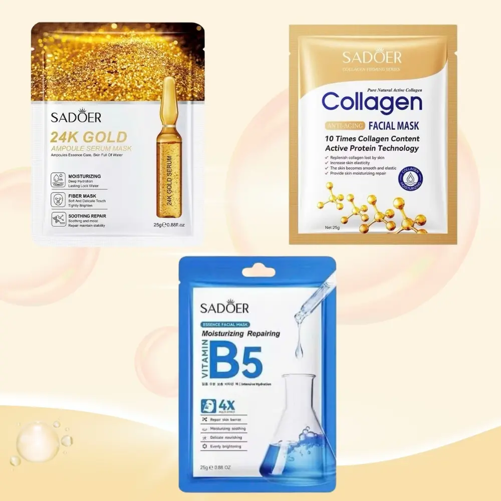 Combo 30 mặt nạ bộ 3 phục hồi chuyên sâu cấp ẩm sáng da căng bóng mịn màng Ecobott Mask Skincare