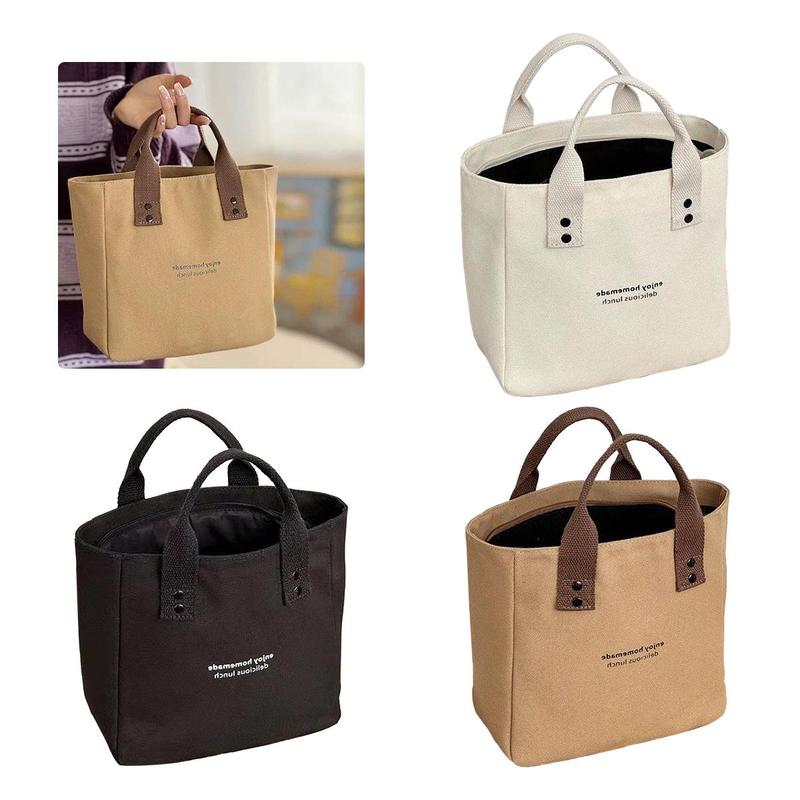 Product Introduction of Canvas Tote Bag, For Women, Solid Color, Large Capacity, Suitable For Travel, Casual Style 14