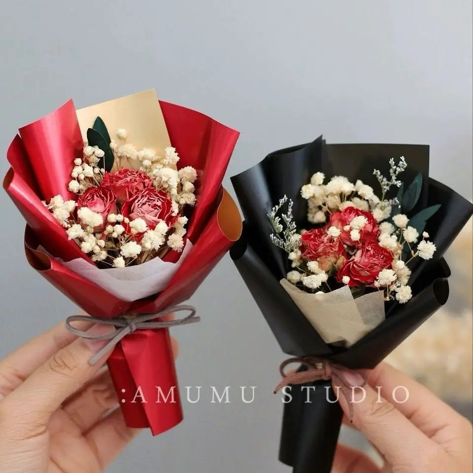 Mini Small Fresh Bouquet Rose Dried Flower Mini Exquisite Gift Gypsy Gift Decoration Female Christmas