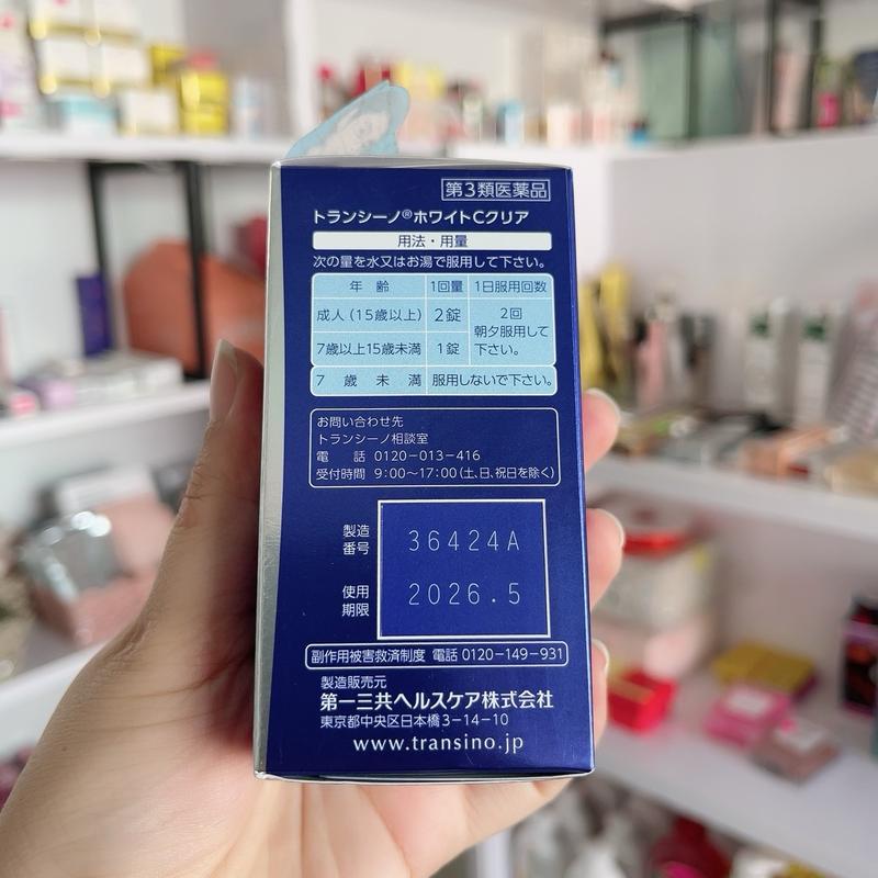 Viên uống Transino xanh 120 viên, hỗ trợ làm trắng da 4