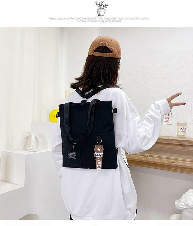 Product Introduction of [In Stock] Shoulder Bag, Handbag, Crossbody, Canvas Material, Fashion, Cute, Campus, Large Capacity 7