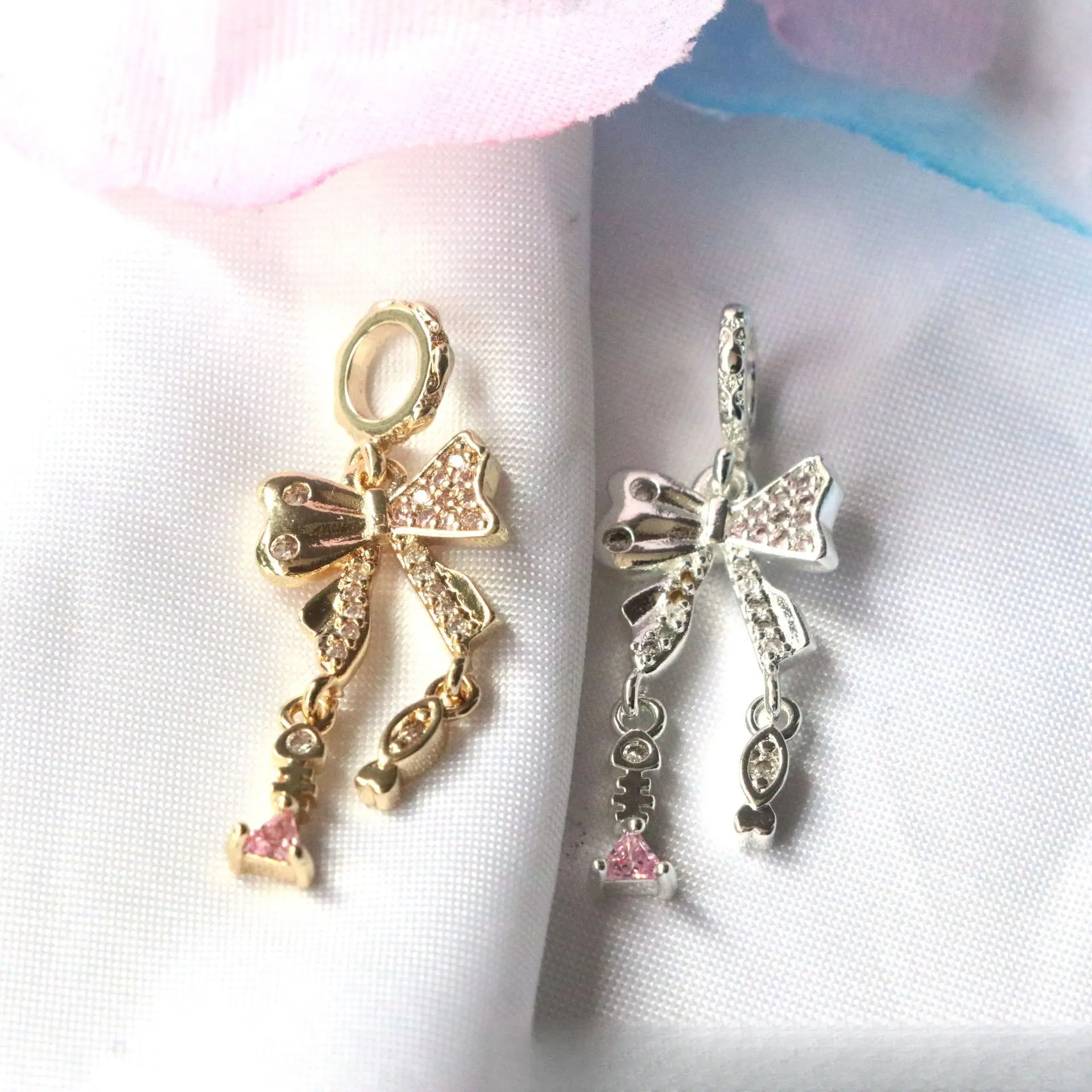 Charm Mặt Dây Chuyền Kim Loại, Thời Trang, Dành Cho Nữ, Khóa Bạc Women bùa  hình bùa  hình