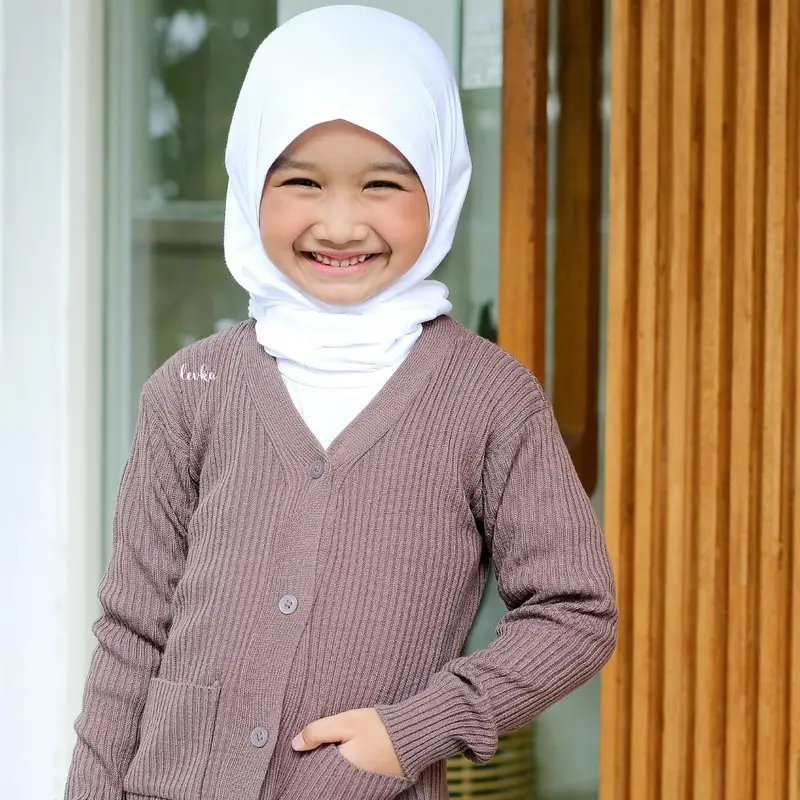 CARDIGAN BUTTON KANCING (3-5TH) ANAK PEREMPUAN HALUS Motif Rajut Fashion Cantik 7