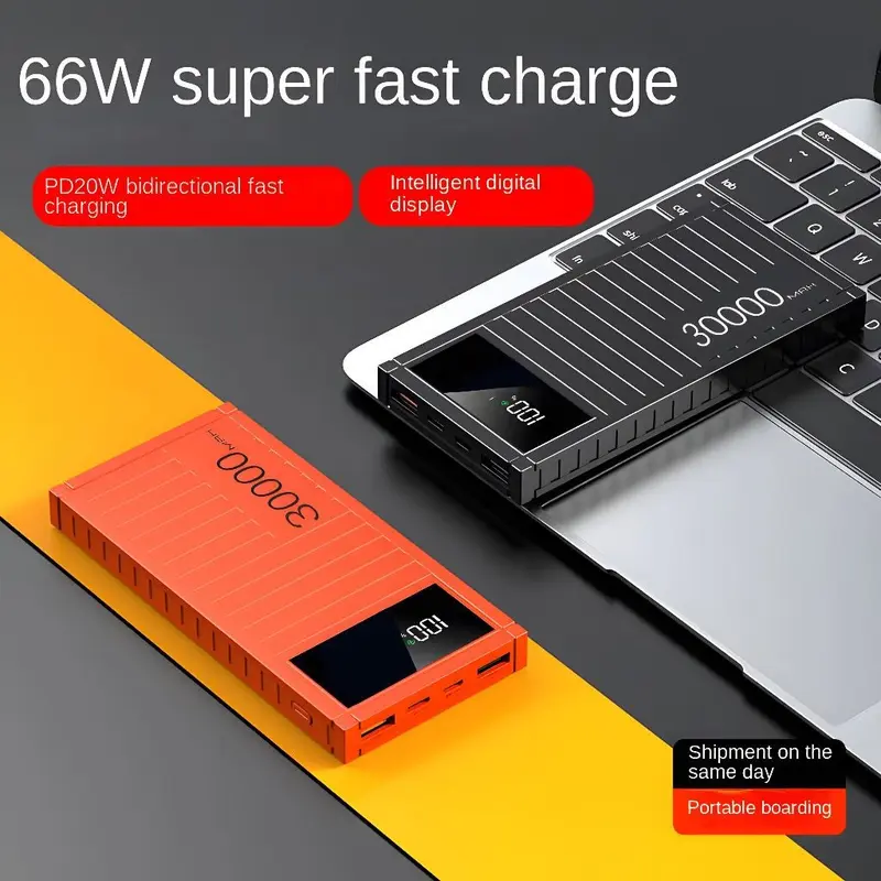 Powerbank 30000 mAh Mini with Fast Charging BH73/PowerBank 30000 mAh Fast Charging Dual Output Dual Input Portable Charger LED Display 3