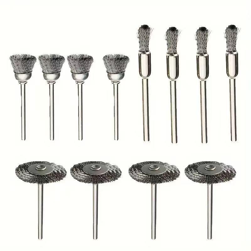 Bowl Shaped Brush Set, 24pcs/set Bowl Shaped Brush Set, Electric Tool Accessories for Cleaning, Deburring, Polishing, Grinding, Rust Removal 3