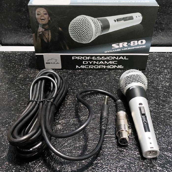 Jual Mic Dynamic BMA SR80 SR 80 Mik Vokal Kabel SR-80 Microphone Wire ...