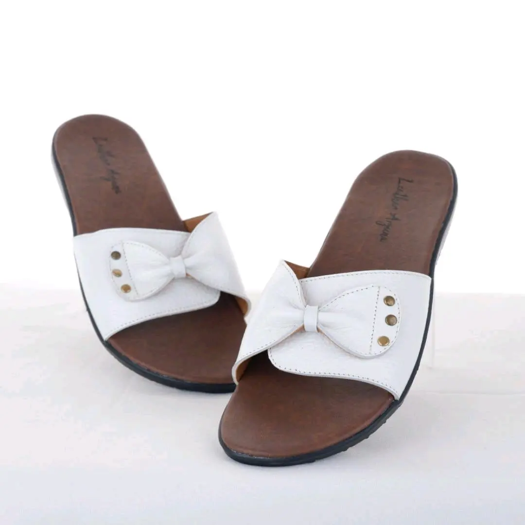 Sandal Sendal Papirut Kulit Asli Garut Selop Flat Wanita Cantika Jepit