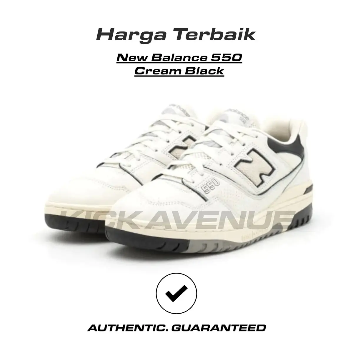 New Balance 550 Cream Black