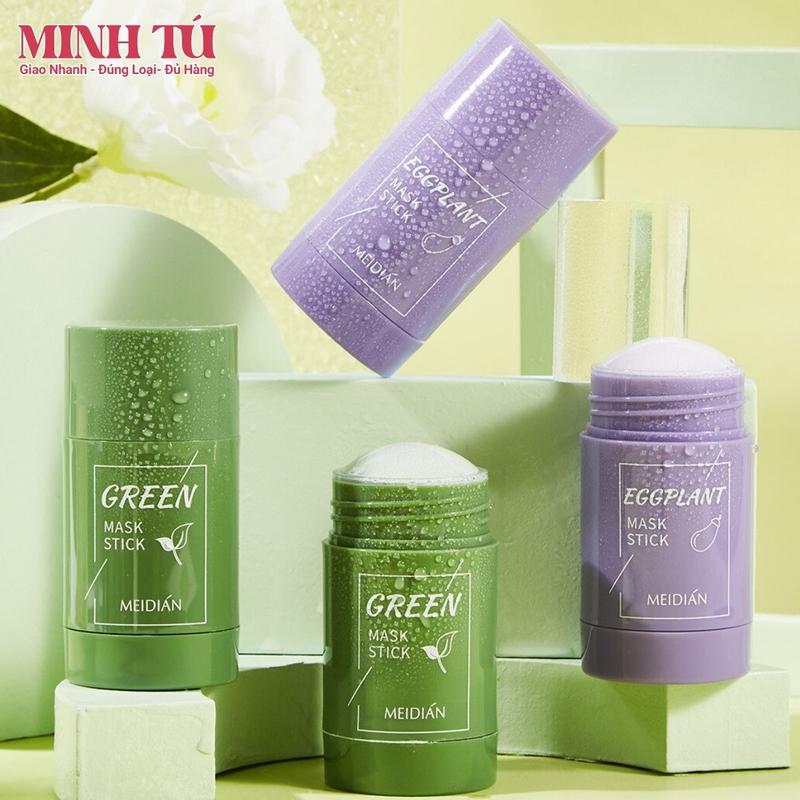 Thanh lăn mặt nạ Đất Sét Trà Xanh Cà Tím 60g Meidian Mặt nạ Đất sét cho da dầu mụn Ni066 Skincare Làm Đẹp Da Dưỡng Ẩm Da Dưỡng Da Mặt Đắp Mặt Mask