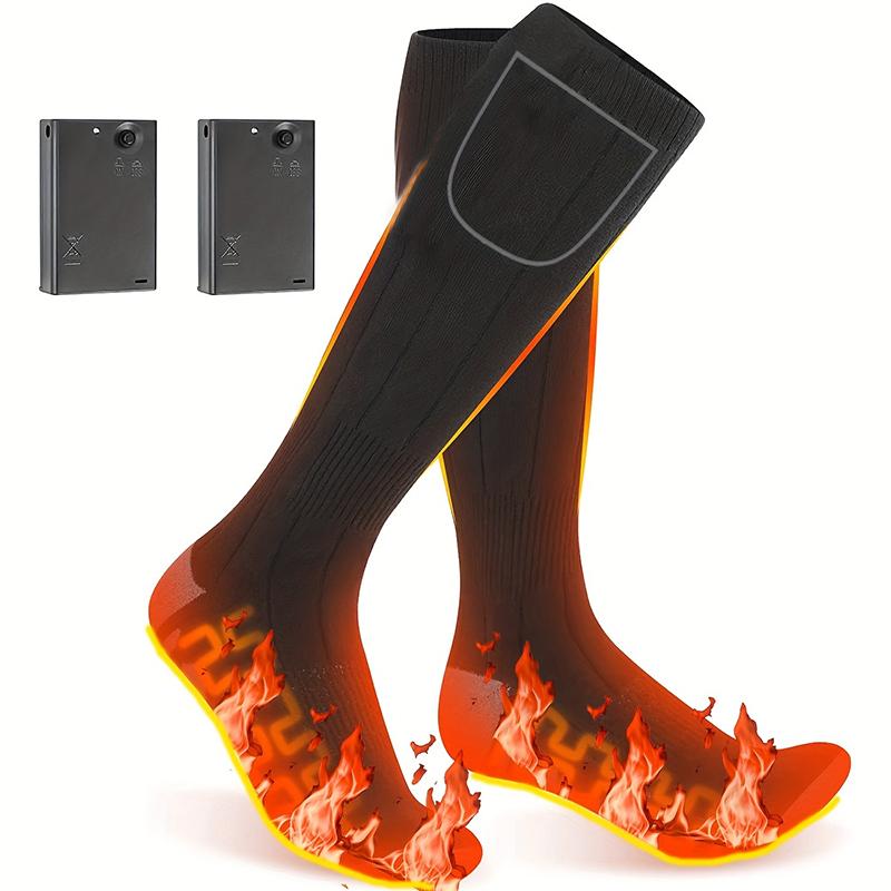 Product Introduction of Heating Socks Winter Warm Electric Heating Socks Long Socks Men And Women Outdoor Ski Warm Foot Socks 17
